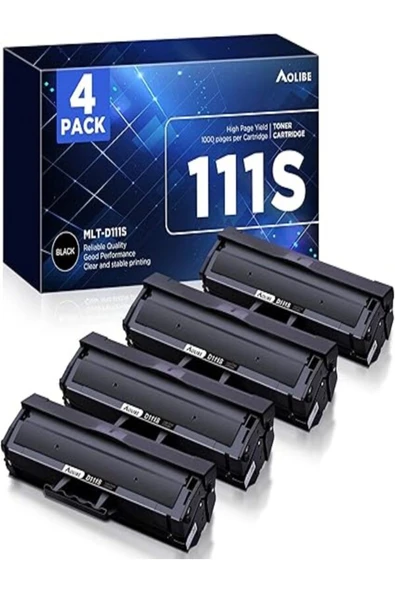 Samsung MLT-D111S MLT-D111L D111S M2020W M2024W M2070FW M2070W M2020 Printer (4 Black) AURA TONER ürün görseli 1