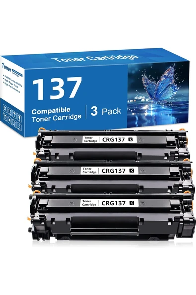 Canon CRG737 MF210 MF230 MF232w MF240 MF242dw D570 LBP151dw MF211 MF212w MF216n MF217w MF226dn , 3 Black ürün görseli 1