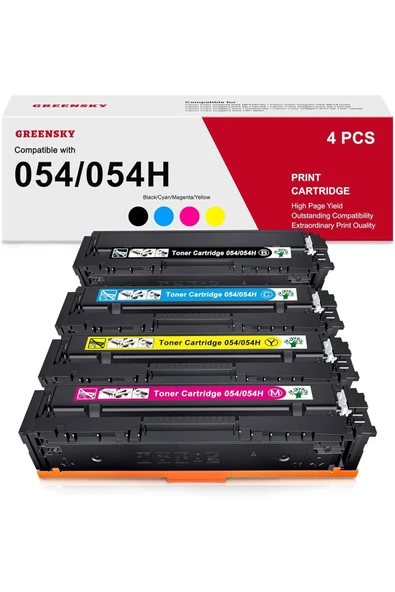 Canon CRG 054 54 054H Color LBP622Cdw MF644Cdw MF642Cdw MF641cw MF642c MFb42cdw 643c 644c...SET ürün görseli 1