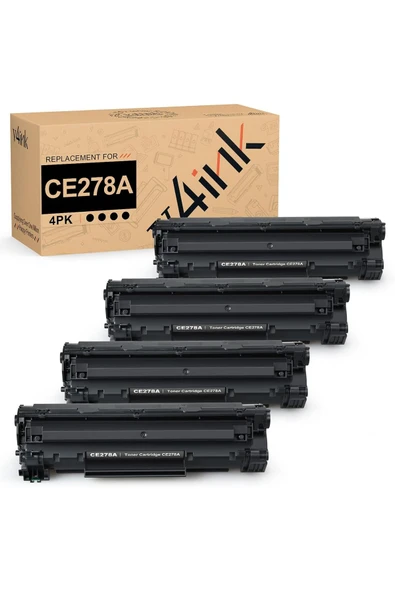 Canon CRG128/728/HP CE278A  Pro P1606dn, M1536dnf, P1566, P1560, P1606, M1536 4LÜ PAKET ürün görseli 1