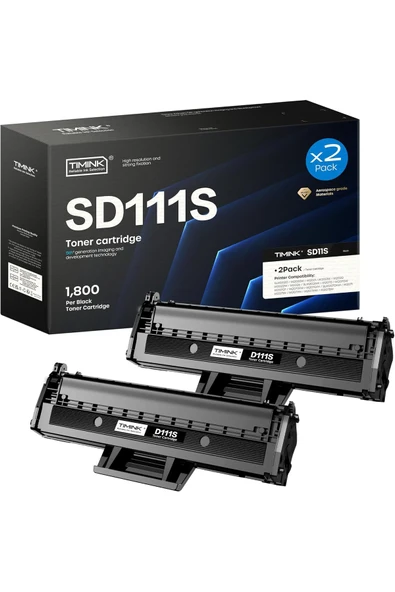 Samsung D111S MUADİL TONER 2Lİ AVANTAJ PAKET 1000SAYFA ürün görseli 1