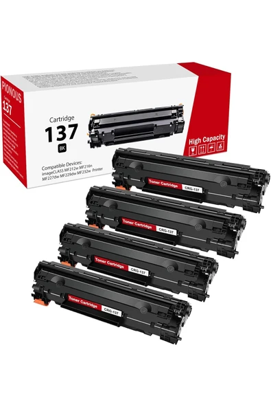 Canon CRG137X  MF232w MF216n MF227dw Mf244dw MF247dw MF249dw Mf242dw YUKSEK KAPASİTE 4 LÜ PAKET ürün görseli 1