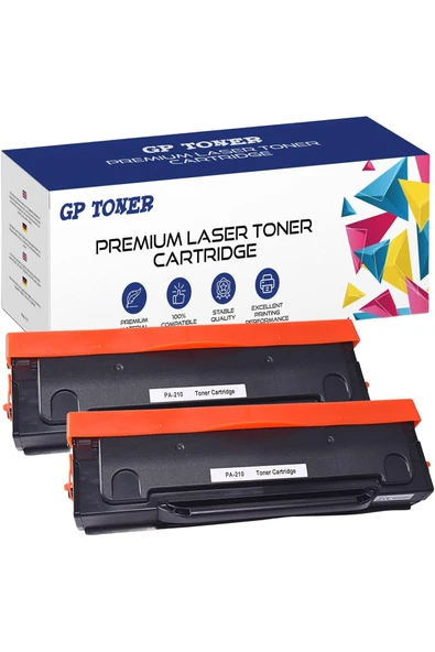 Pantum PA-210 BK Printer Toner Replacement for PANTUM P2500W, M6500W, M6550NW, M6600NW(2x Black Toner) ürün görseli 1