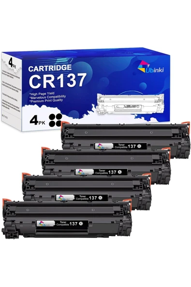 Canon 137 Toner Cartridge CRG137 -CRG737  MF236n MF232w MF216n MF244dw MF242dw MF232w(4 Adet, Siyah) ürün görseli 1