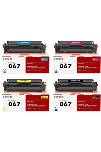 Canon I-sensys Mf-651cw I-sensys Mf-655cdw Çipli Muadil Toner Seti Cmyk ürün görseli 1