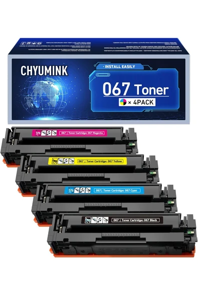 Canon 4 Renk 067 067 Crg067 Set Toner Mf656cdw, Mf654cdw, Mf653cdw, Lbp633cdw And Lbp632cdw ürün görseli 1