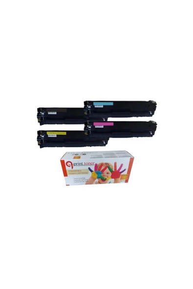 Qstar Hp 125a Cb540a 541a 5 42a 543a Set Muadil Toner Cp1215 Cp1217 Cp1515 Cp1518 Cm1312 ürün görseli 1