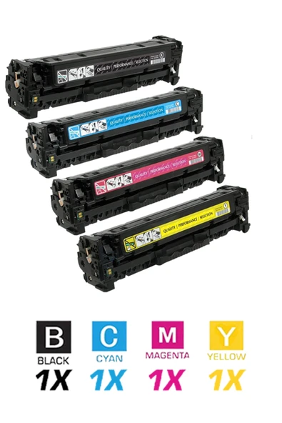BÜROMATİK Cb540a/541a/542a/543a 4 Renk Set Muadil Toner ürün görseli 1