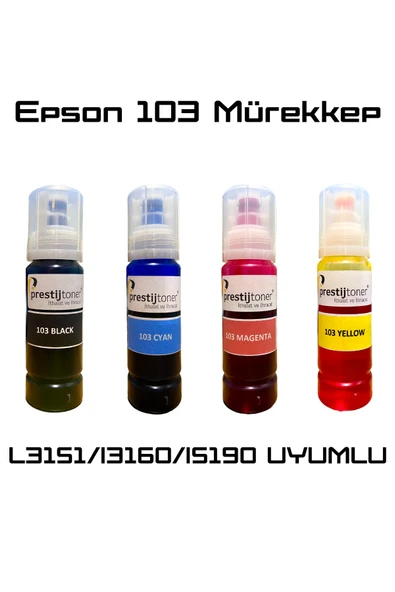 FORPRİNT Epson 103 Uyumlu Mürekkep 4x70ml L3151/l3160/l5190 ürün görseli 1