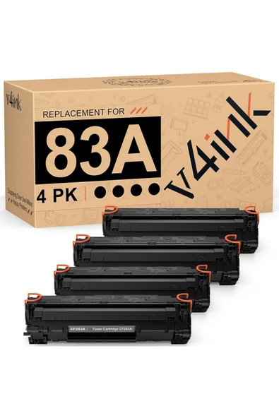 HP CF283A TONER MFP M127fw M127fn M125nw M201dw M201n M225dn M225dw M125a Series (Black, 4 Pack) ürün görseli 1