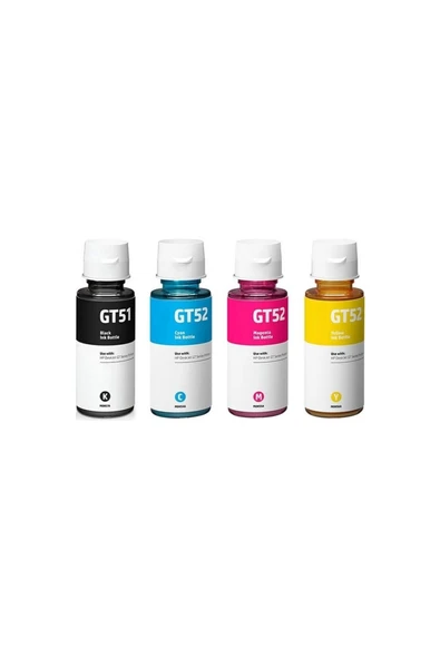 HP Smart Tank 515 Ve 615 Uyumlu Muadil 4 Renk Muadil Mürekkep Seti GT51xl-gt52xl ürün görseli 1