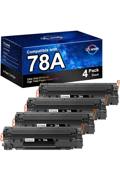 HP CE278A TONER use for Laserjet Pro P1606dn M1536dnf P1566 P1560 P1606 M1536 Printer Tray, 4 Black ürün görseli 1