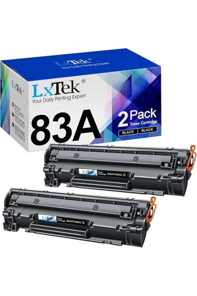 HP CF283A Compatible with Laserjet MFP M125nw M201dw M225dw M201n M125a M127fn M127fw, 2 Black ürün görseli 1