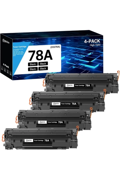 HP 78A Laser Jet Pro P1606dn P1560 P1606 P1566 P1568 P1569 P1600 (Black,4 Pack) ürün görseli 1