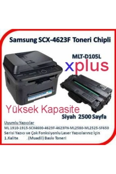 Samsung Mlt-d105l Scx-4600,4623f-1910-1915 (chipli) Muadil Toner ürün görseli 1