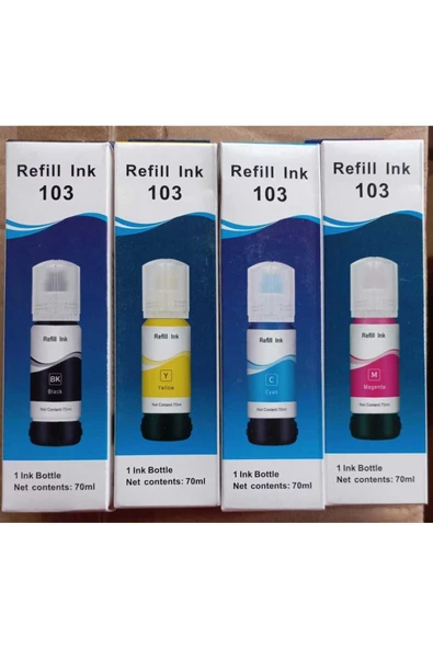 KNB EPSON 103 Muadil 4 RENK TAKIM MÜREKKEP - L1110/L3110/L3111/L3150/L3151/L5190/ ürün görseli 1