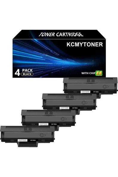 HP 106A TONER Laser MFP 135A 135W 137FNW 107A 107W Printer (4ADET Packs Black) ürün görseli 1