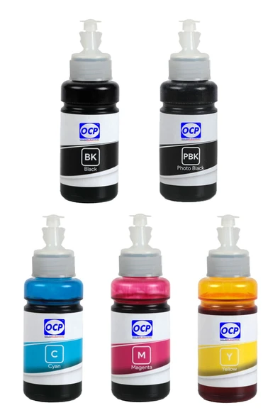 OCP Epson Ecotank Et-7700 Yazıcı Uyumlu Mürekkep -70ml Set 5 Renk ürün görseli 1