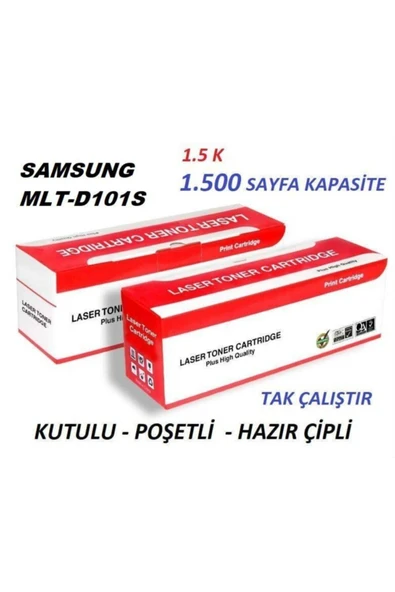 OEM Samsung Mlt D101s 1.5k 1500 Sayfa Yazıcı Muadil Toner Çipli Ml-2160 2165 Scx-3400 3405 Sf-760 ürün görseli 1