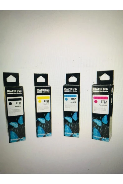 HP Muadil Gt51_gt52 Smart Tank 500-515-530-519 4 Renk Mürekkep Takımı ürün görseli 1
