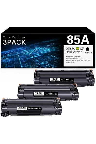 HP CE285A Toner Compatible Pro P1109w P1102w M1219nf M1217nfw M1212nf M1139 M1138 M1132 .(3 Black) ürün görseli 1