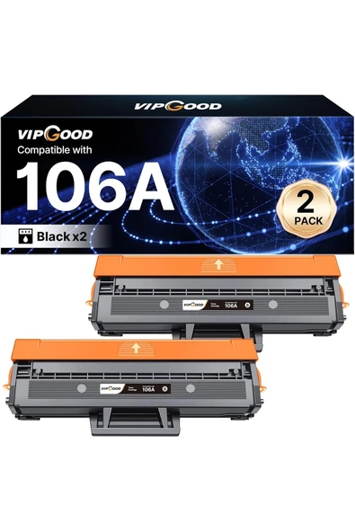 HP 107w 107w 107a 107r MFP 137fnw 137fwg 135a 135r 135w 135wg için (Siyah, 2-Paket) ürün görseli 1