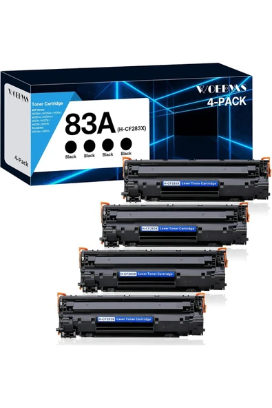 HP CF283A TONER LaserJet Pro MFP M125nw M201dw M225dw M255dn M201n, 4-Pack ürün görseli 1