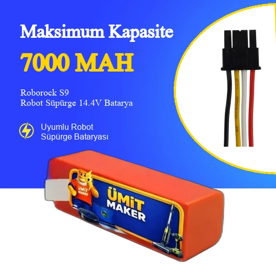 Roborock S9 Robot Süpürge 7000 mAh 14.4V Batarya ürün görseli 1