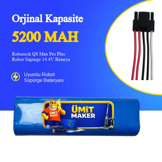 Roborock Q8 Max Pro Plus Robot Süpürge 5200 mAh 14.4V Batarya ürün görseli 1