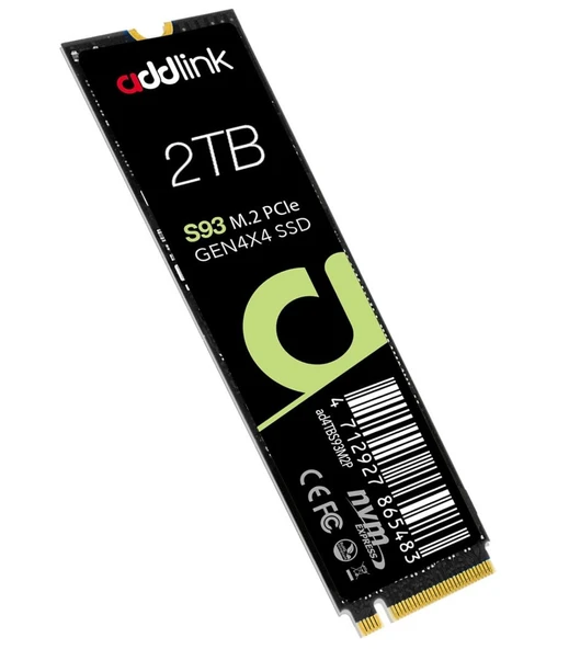 Addlink S93 2TB PCIe 4.0 M.2 Gen 4 Bellek Genişletme SSD, 7400 MB/sn ürün görseli 1