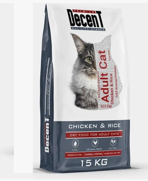 Decent Tavuklu 15 kg Yetişkin Kedi Maması ürün görseli 1