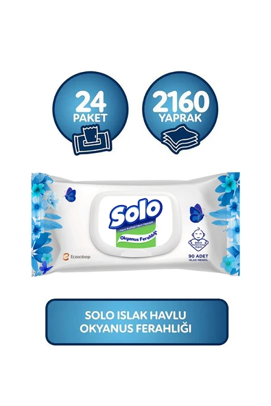Solo Okyanus Ferahlığı Islak Havlu 24'lü Set 2160 Yaprak ürün görseli 1