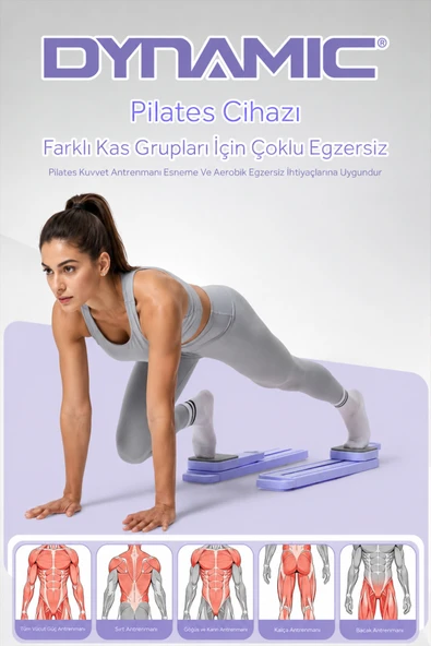 Dynamic Pilates Aleti Katlanabilir Kaydırmalı Egzersiz Sistemi Portable Pilates Reformer ürün görseli 1
