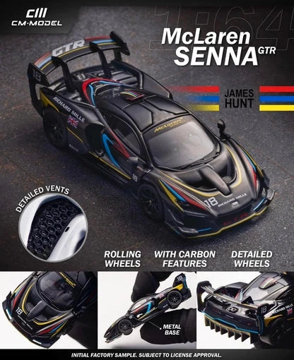 CM Model 1/64 McLaren Senna GTR - James Hunt HEC 2025 Exclusive Model ürün görseli 1