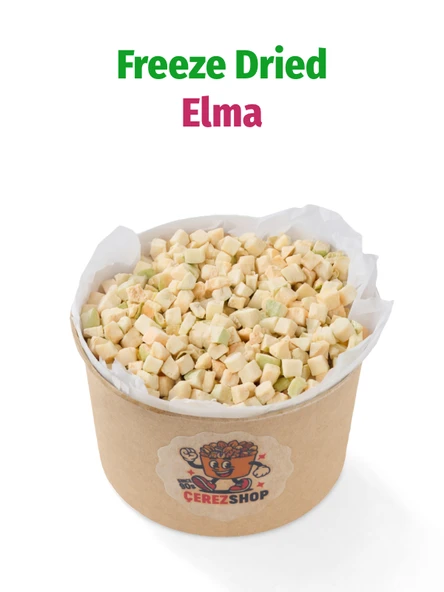 Freeze Dried Elma Dondurularak Kurutulmuş Küp Dilim ürün görseli 1
