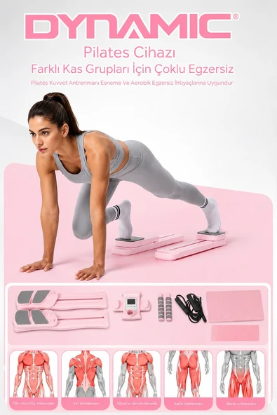 Dynamic Pilates Aleti Katlanabilir Kaydırmalı Egzersiz Sistemi Portable Pilates Reformer ürün görseli 1