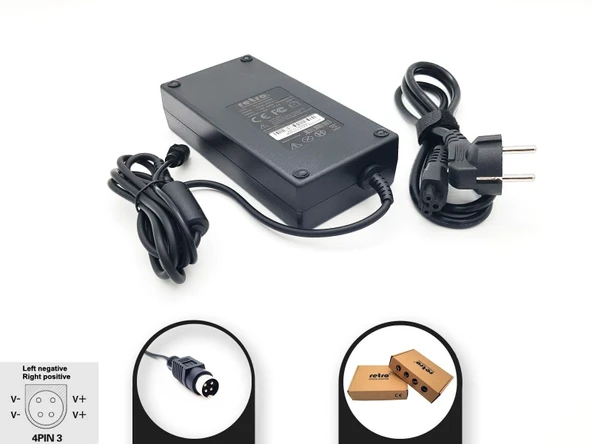 12V 8A 96W 4-Pin DIN Erkek 4PIN3 Adaptör RETRO ürün görseli 1