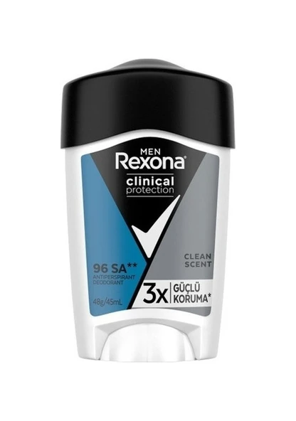 Rexona Men Clinical Protection Clean Scent 45 ml Erkek Stick Deodorant ürün görseli 1