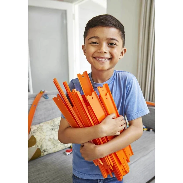 Hot Wheels Track Builder Pist Paketi ve Araba Seti - Resim 4