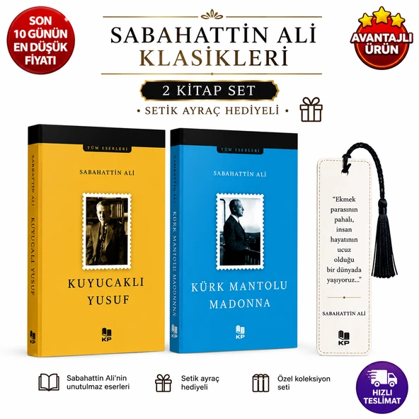 Kitap Pazarı Yayınları Sabahattin Ali Klasikleri Seti: Kürk Mantolu Madonna & Kuyucaklı Yusuf (Özel Ayraç Hediyeli) - Kitap Pazarı ürün görseli 1