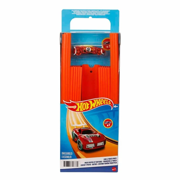 Hot Wheels Track Builder Pist Paketi ve Araba Seti ürün görseli 1