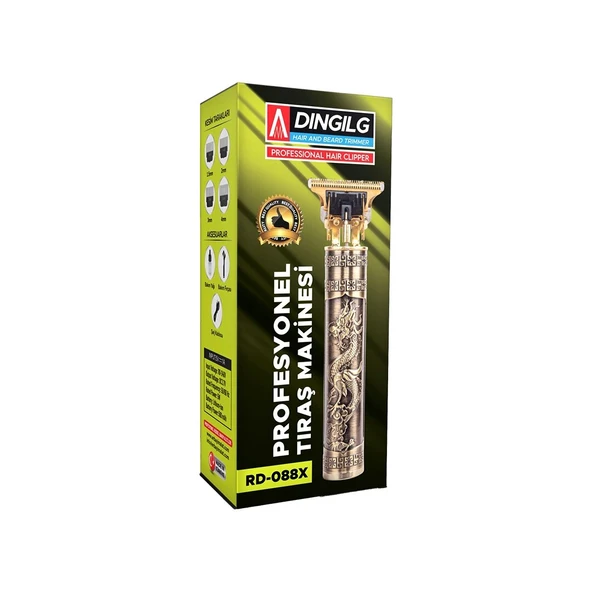 Vıntage T9 ( T Bıçak ) ( Baskılı Plastik Gövde ) ( Ense Çizim & Saç Sakal Kesme ) Traş Makinesi ( Usb Şarjlı )*100