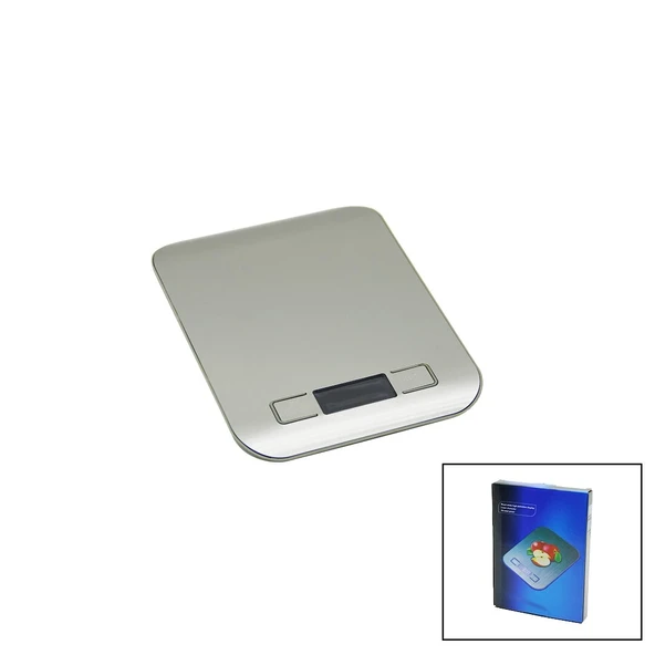 3 Kapasite=1000-3000-5000Gr/1Gr 180X140X18Mm Dijital Platin Mutfak Terazi - Tartı Pilli= 2Pcs İnce ürün görseli 1
