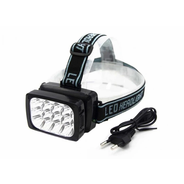 12 Ledli Güçlü Şarjlı Kafa Lambası Wt-064 - Resim 3