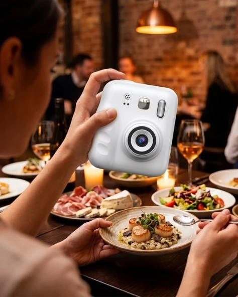 Mini Çocuk Fotoğraf Makinesi Baskı Özellikli Video Çekim 4 Kağıt Rulo Hediyeli ürün görseli 1