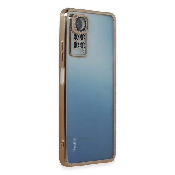 Redmi Note 11 Pro Kılıf Lensli Silikon - Gold - Resim 2