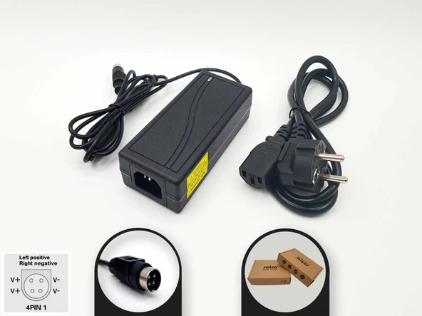 54V 1.66A 90W 4-Pin DIN Erkek 4PIN1 PoE Switch Adaptör RETRO ürün görseli 1
