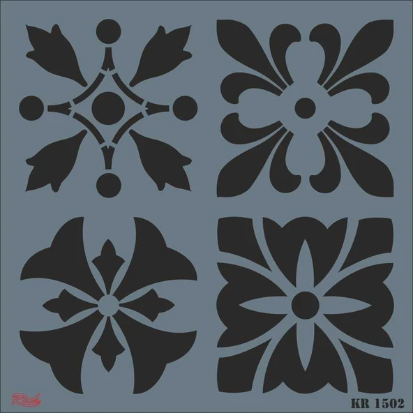 Kr 1502 Fayans Stencil 30X30 Cm ürün görseli 1