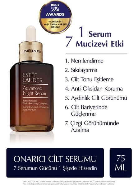 Yaşlanma Karşıtı Cilt Serumu - Advanced Night Repair Onarıcı Gece Serumu - 100 ml ürün görseli 1