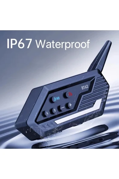 Bt62 Motosiklet Kask Kulaklığı Bluetooth Intercom 2 Intercom Bağlantılı ürün görseli 1